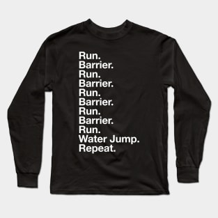 Steeplechase Track and Field Running Run Barrier Long Sleeve T-Shirt